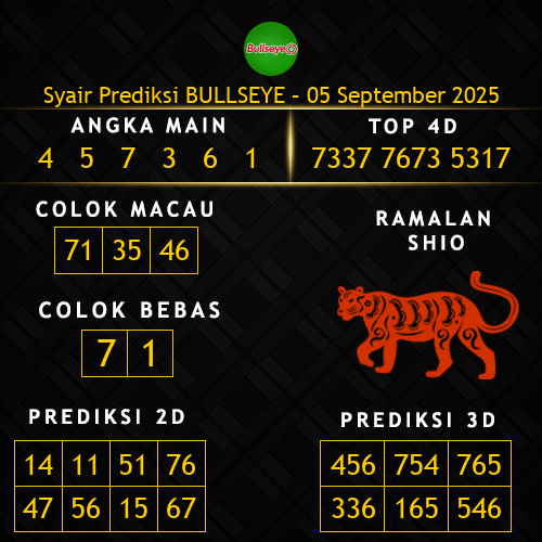 Prediksi Bullseye Hari Ini 5-september-2025