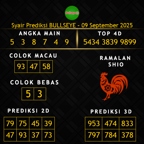 Prediksi Bullseye Hari Ini 9-september-2025