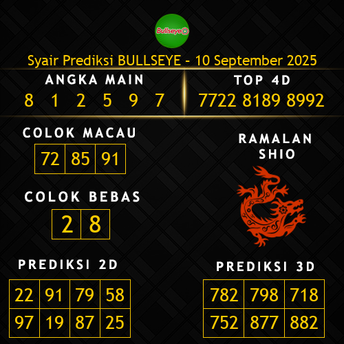 Prediksi Bullseye Hari Ini 10-september-2025