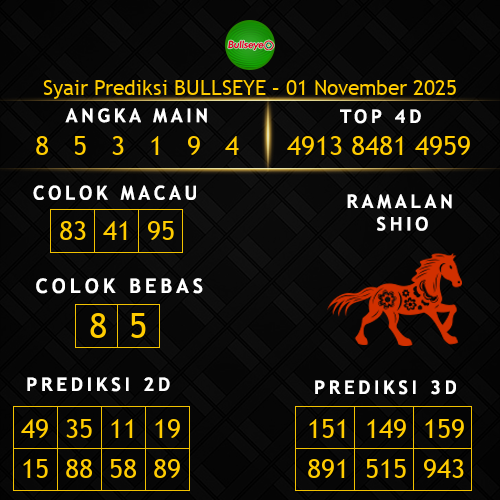 Prediksi Bullseye Hari Ini 1-november-2025