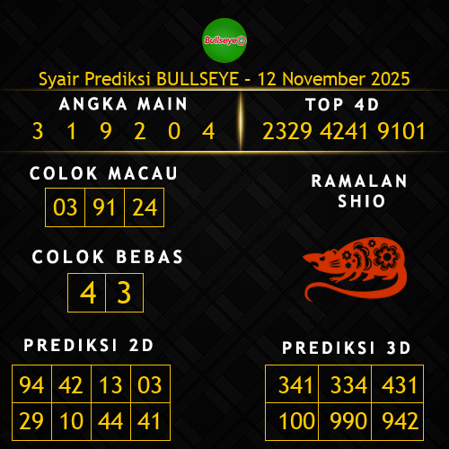 Prediksi Bullseye Hari Ini 12-november-2025
