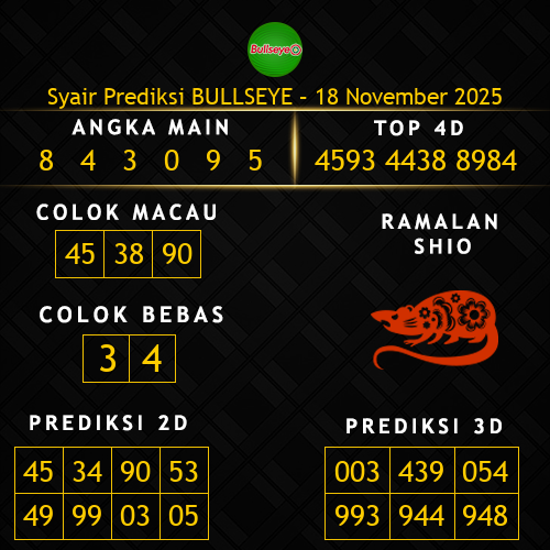 Prediksi Bullseye Hari Ini 18-november-2025