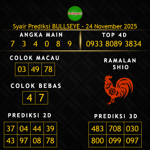 Prediksi Bullseye Hari Ini 24-november-2025