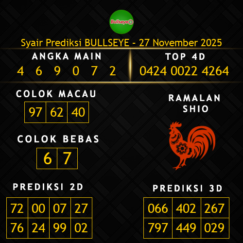 Prediksi Bullseye Hari Ini 27-november-2025