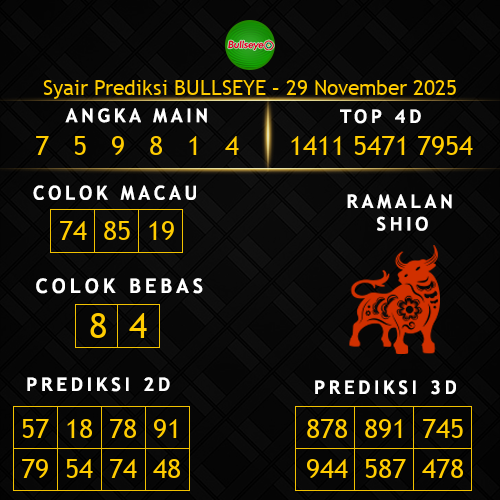 Prediksi Bullseye Hari Ini 29-november-2025