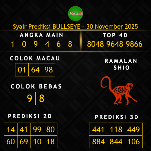 Prediksi Bullseye Hari Ini 30-november-2025