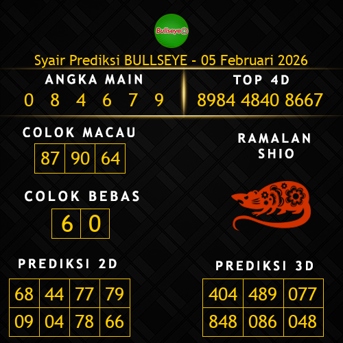 Prediksi Bullseye Hari Ini 5-februari-2026