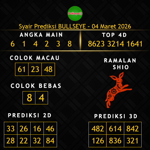 Prediksi Bullseye Hari Ini 4-maret-2026