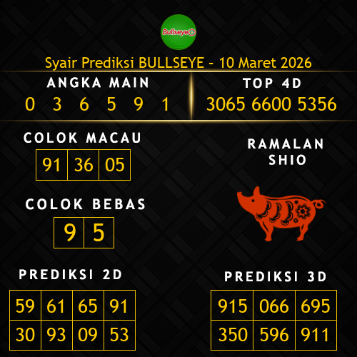 Prediksi Bullseye Hari Ini 10-maret-2026