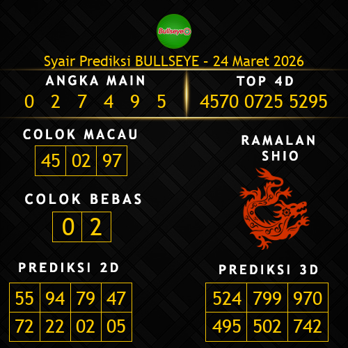 Prediksi Bullseye Hari Ini 24-maret-2026