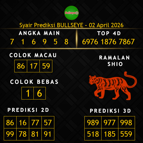 Prediksi Bullseye Hari Ini 2-april-2026