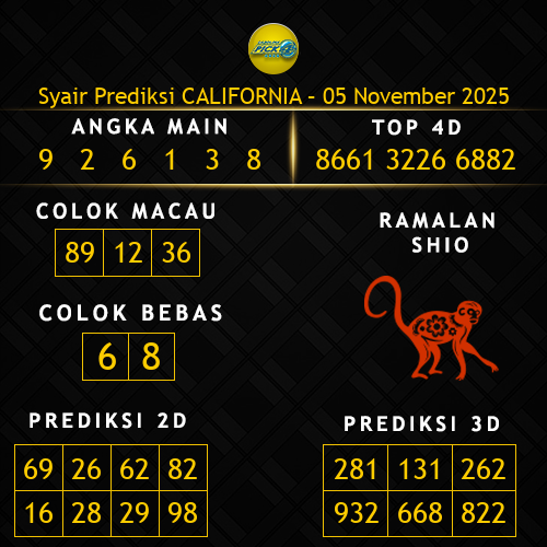Prediksi California Hari Ini 5-november-2025