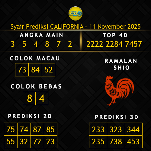 Prediksi California Hari Ini 11-november-2025