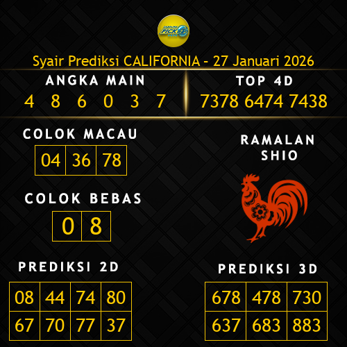 Prediksi California Hari Ini 27-januari-2026