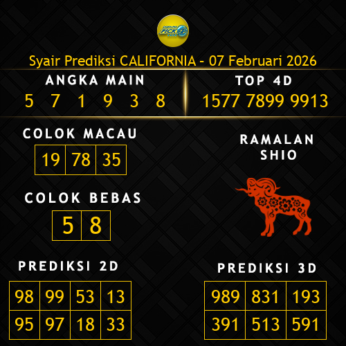 Prediksi California Hari Ini 7-februari-2026