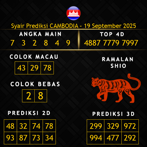 Prediksi Cambodia Hari Ini 19-september-2025