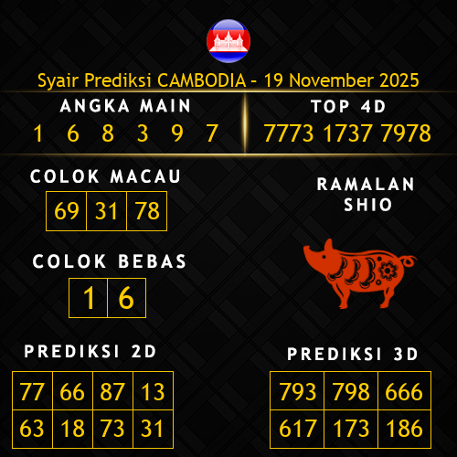 Prediksi Cambodia Hari Ini 19-november-2025