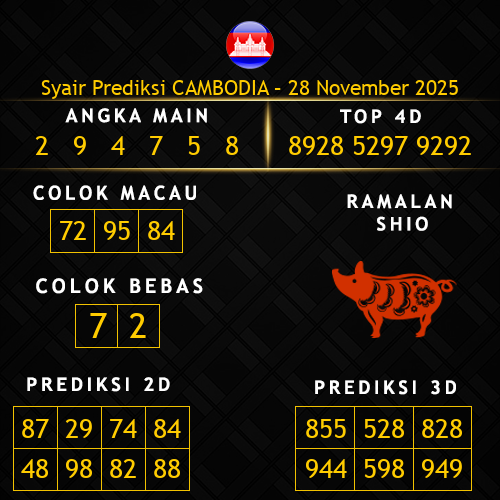Prediksi Cambodia Hari Ini 28-november-2025