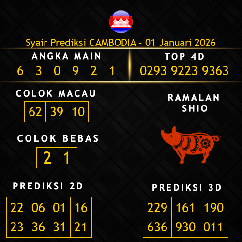 Prediksi Cambodia Hari Ini 1-januari-2026
