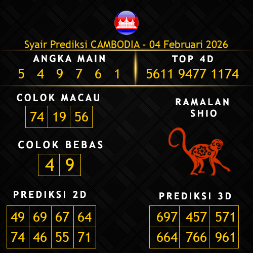 Prediksi Cambodia Hari Ini 4-februari-2026