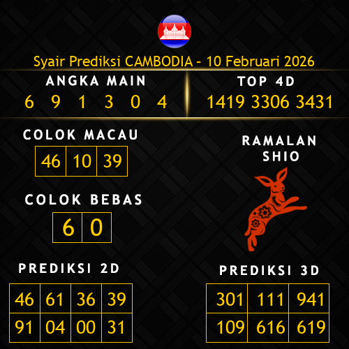 Prediksi Cambodia Hari Ini 10-februari-2026