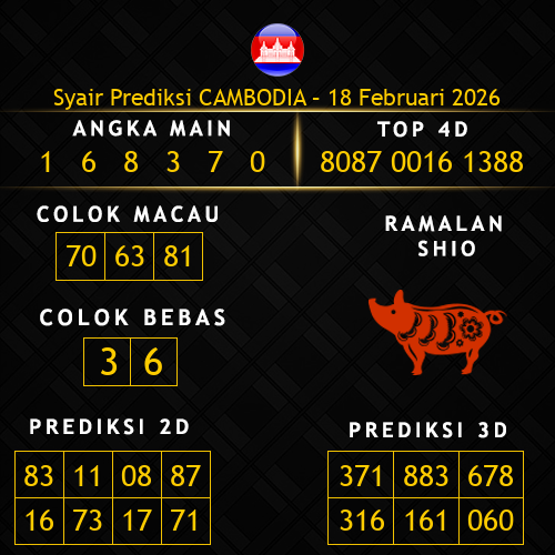 Prediksi Cambodia Hari Ini 18-februari-2026