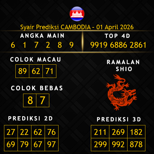 Prediksi Cambodia Hari Ini 1-april-2026
