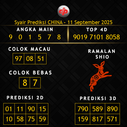 Prediksi China Hari Ini 11-september-2025