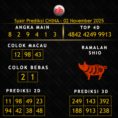 Prediksi China Hari Ini 2-november-2025