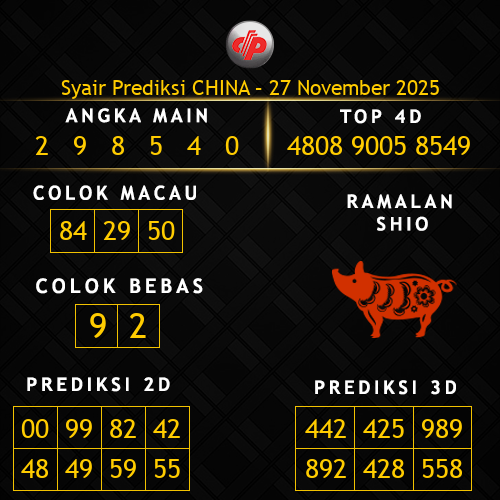 Prediksi China Hari Ini 27-november-2025