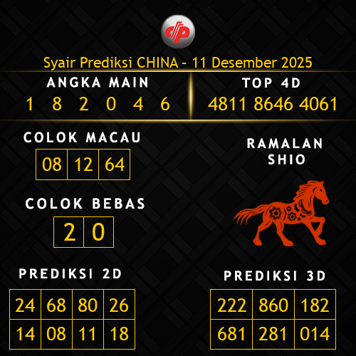 Prediksi China Hari Ini 11-desember-2025
