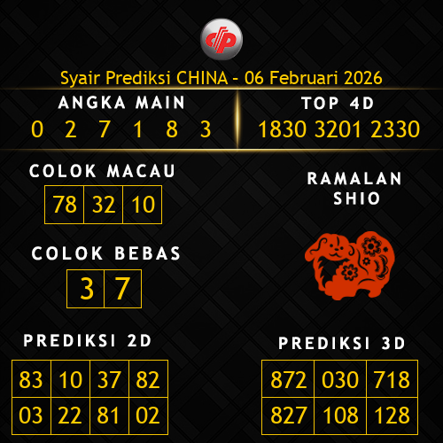 Prediksi China Hari Ini 6-februari-2026