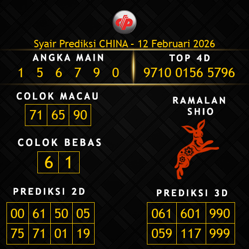 Prediksi China Hari Ini 12-februari-2026