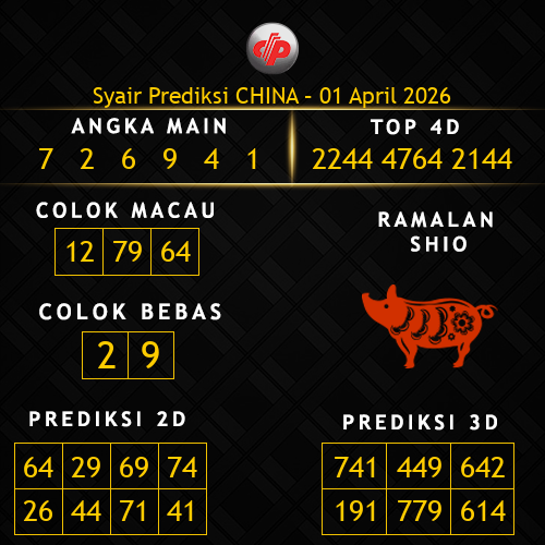 Prediksi China Hari Ini 1-april-2026