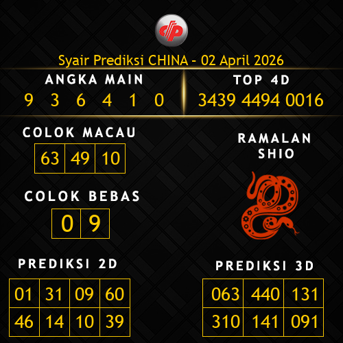 Prediksi China Hari Ini 2-april-2026