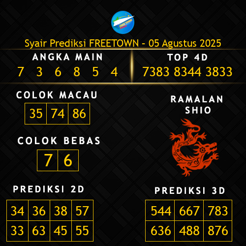 Prediksi Freetown Hari Ini 5-agustus-2025