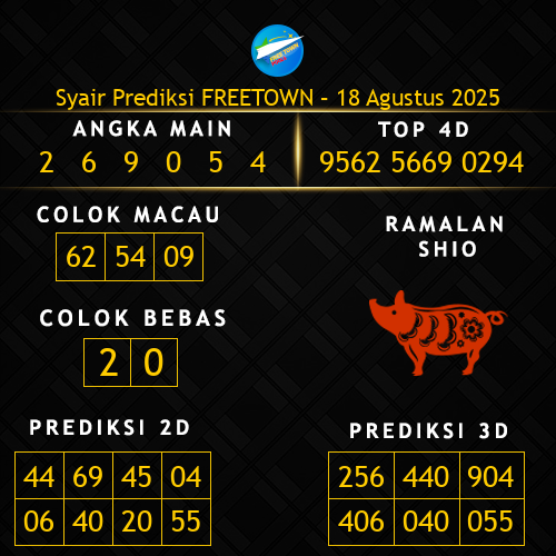 Prediksi Freetown Hari Ini 18-agustus-2025