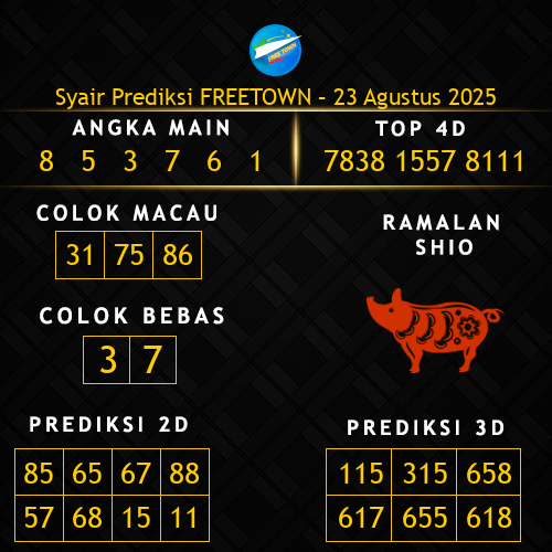 Prediksi Freetown Hari Ini 23-agustus-2025