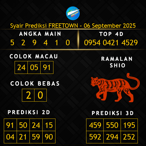 Prediksi Freetown Hari Ini 6-september-2025