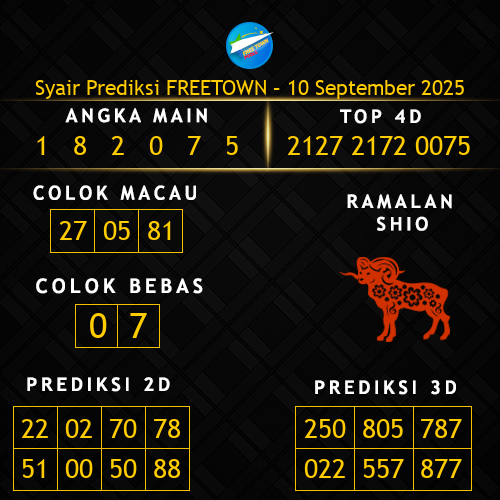 Prediksi Freetown Hari Ini 10-september-2025