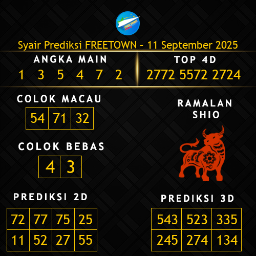 Prediksi Freetown Hari Ini 11-september-2025