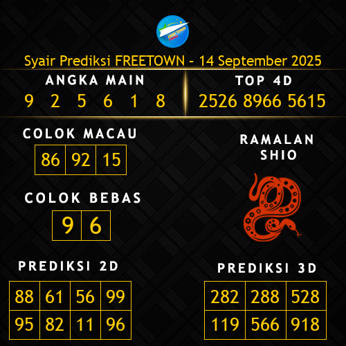 Prediksi Freetown Hari Ini 14-september-2025