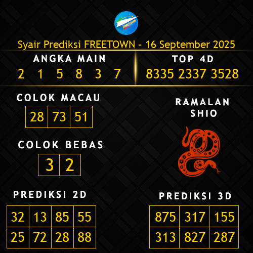 Prediksi Freetown Hari Ini 16-september-2025