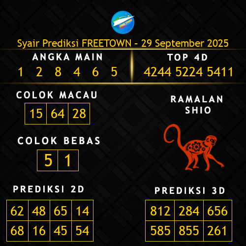 Prediksi Freetown Hari Ini 29-september-2025