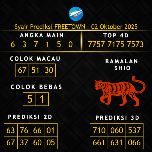 Prediksi Freetown Hari Ini 2-oktober-2025
