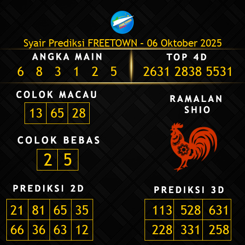 Prediksi Freetown Hari Ini 6-oktober-2025