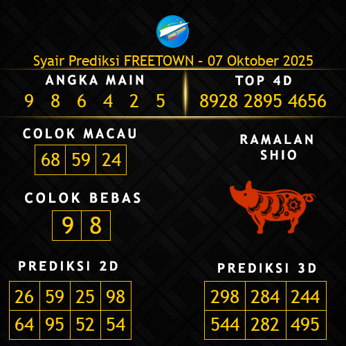 Prediksi Freetown Hari Ini 7-oktober-2025