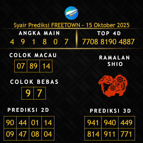 Prediksi Freetown Hari Ini 15-oktober-2025