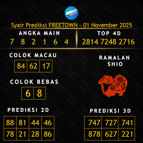 Prediksi Freetown Hari Ini 1-november-2025