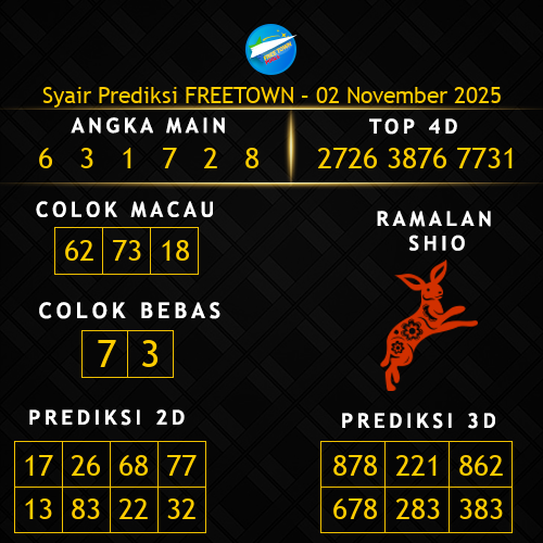 Prediksi Freetown Hari Ini 2-november-2025